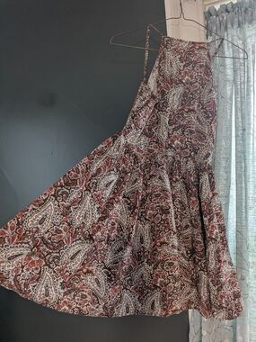 American Eagle Outfitters Paisley Dress in Burgundy and Cream